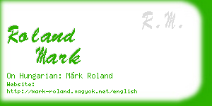 roland mark business card